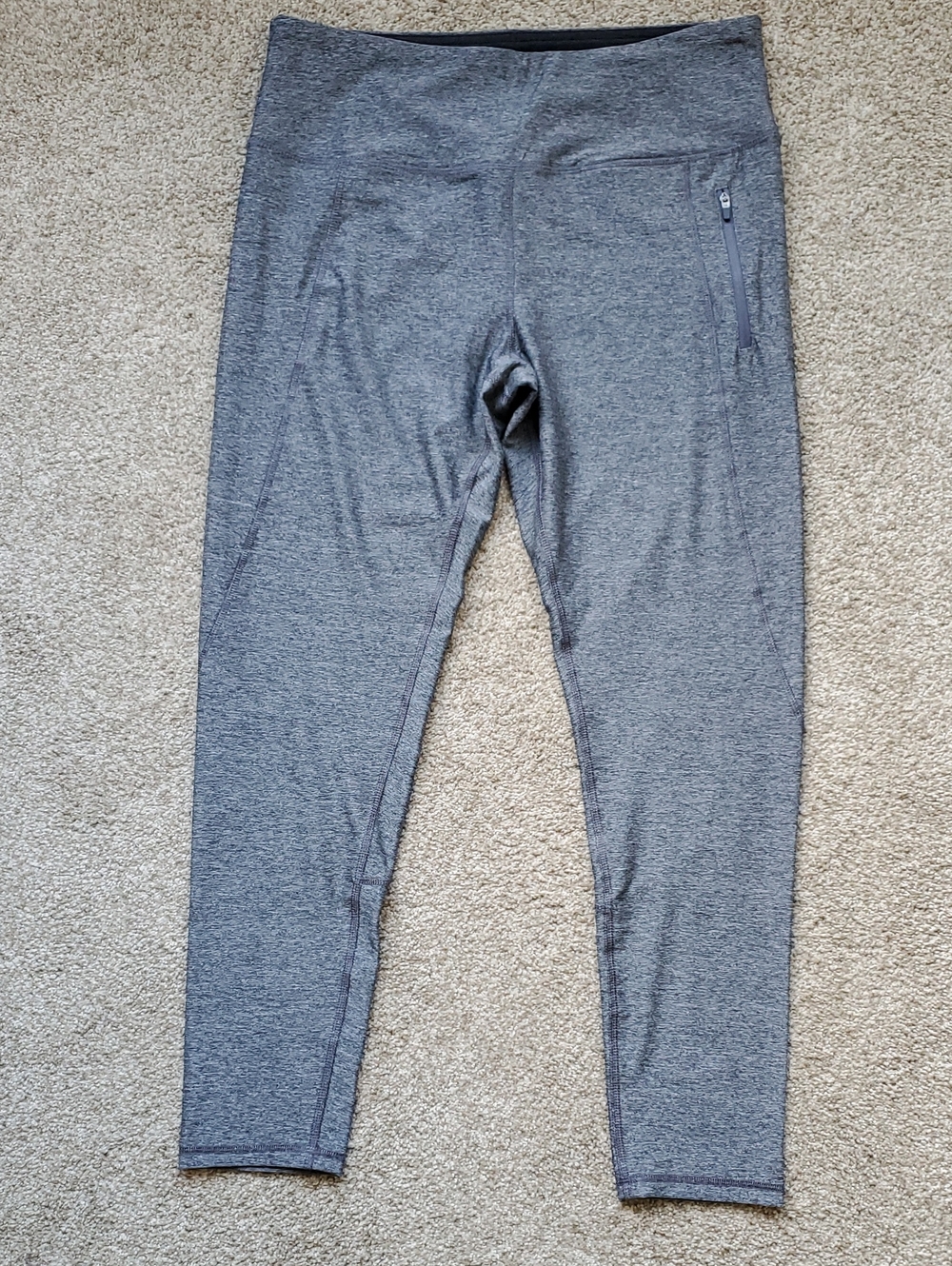 New York Laundry Grey Leggings with Zipper Pocket Women's XL